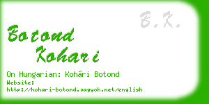 botond kohari business card
